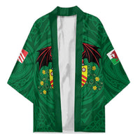 Personalized Glamorgan Wales Kimono Welsh Red Dragon And Daffodil - Wonder Print Shop