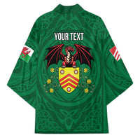 Personalized Glamorgan Wales Kimono Welsh Red Dragon And Daffodil - Wonder Print Shop