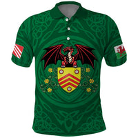 Personalized Glamorgan Wales Polo Shirt Welsh Red Dragon And Daffodil - Wonder Print Shop