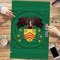 Personalized Glamorgan Wales Puzzle Welsh Red Dragon And Daffodil - Wonder Print Shop