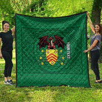 Personalized Glamorgan Wales Quilt Welsh Red Dragon And Daffodil - Wonder Print Shop