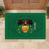 Personalized Glamorgan Wales Rubber Doormat Welsh Red Dragon And Daffodil - Wonder Print Shop