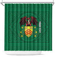 Personalized Glamorgan Wales Shower Curtain Welsh Red Dragon And Daffodil - Wonder Print Shop