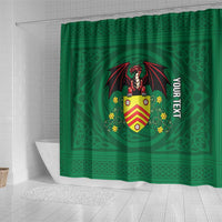 Personalized Glamorgan Wales Shower Curtain Welsh Red Dragon And Daffodil - Wonder Print Shop