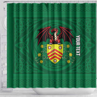 Personalized Glamorgan Wales Shower Curtain Welsh Red Dragon And Daffodil - Wonder Print Shop