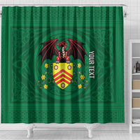 Personalized Glamorgan Wales Shower Curtain Welsh Red Dragon And Daffodil - Wonder Print Shop