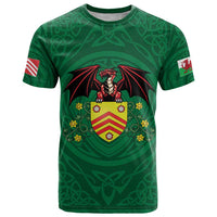 Personalized Glamorgan Wales T Shirt Welsh Red Dragon And Daffodil - Wonder Print Shop