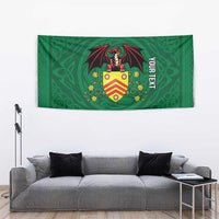 Personalized Glamorgan Wales Tapestry Welsh Red Dragon And Daffodil - Wonder Print Shop