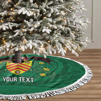 Personalized Glamorgan Wales Tree Skirt Welsh Red Dragon And Daffodil - Wonder Print Shop