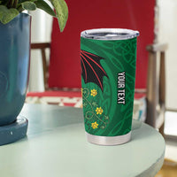 Personalized Glamorgan Wales Tumbler Cup Welsh Red Dragon And Daffodil - Wonder Print Shop
