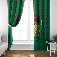 Personalized Glamorgan Wales Window Curtain Welsh Red Dragon And Daffodil - Wonder Print Shop