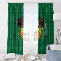 Personalized Glamorgan Wales Window Curtain Welsh Red Dragon And Daffodil - Wonder Print Shop