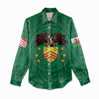 Personalized Glamorgan Wales Women Casual Shirt Welsh Red Dragon And Daffodil - Wonder Print Shop