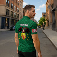 Personalized Glamorgan Wales Zipper Polo Shirt Welsh Red Dragon And Daffodil - Wonder Print Shop