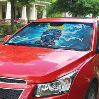 Blue Shark Cape Verde Football Auto Sun Shade First World Cup 2026 - Wonder Print Shop