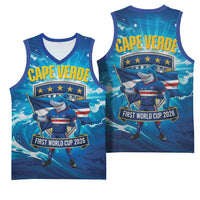 Blue Shark Cape Verde Football Basketball Jersey First World Cup 2026 - Wonder Print Shop