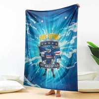 Blue Shark Cape Verde Football Blanket First World Cup 2026 - Wonder Print Shop