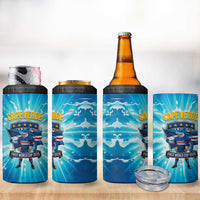 Blue Shark Cape Verde Football 4 in 1 Can Cooler Tumbler First World Cup 2026 - Wonder Print Shop