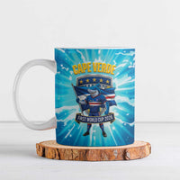 Blue Shark Cape Verde Football Ceramic Mug First World Cup 2026 - Wonder Print Shop