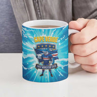 Blue Shark Cape Verde Football Ceramic Mug First World Cup 2026 - Wonder Print Shop