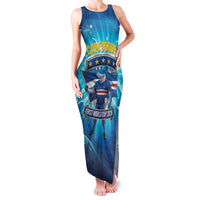 Blue Shark Cape Verde Football Family Matching Tank Maxi Dress and Hawaiian Shirt First World Cup 2026 - Wonder Print Shop