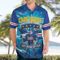 Blue Shark Cape Verde Football Hawaiian Shirt First World Cup 2026 - Wonder Print Shop