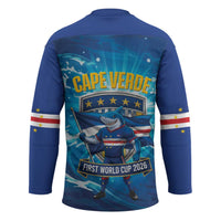 Blue Shark Cape Verde Football Hockey Jersey First World Cup 2026 - Wonder Print Shop