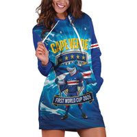 Blue Shark Cape Verde Football Hoodie Dress First World Cup 2026 - Wonder Print Shop