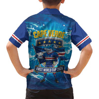 Blue Shark Cape Verde Football Kid Hawaiian Shirt First World Cup 2026 - Wonder Print Shop