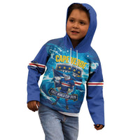 Blue Shark Cape Verde Football Kid Hoodie First World Cup 2026 - Wonder Print Shop
