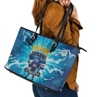Blue Shark Cape Verde Football Leather Tote Bag First World Cup 2026 - Wonder Print Shop
