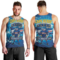 Blue Shark Cape Verde Football Men Tank Top First World Cup 2026 - Wonder Print Shop
