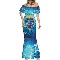 Blue Shark Cape Verde Football Mermaid Dress First World Cup 2026 - Wonder Print Shop