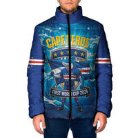 Blue Shark Cape Verde Football Padded Jacket First World Cup 2026 - Wonder Print Shop