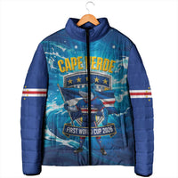 Blue Shark Cape Verde Football Padded Jacket First World Cup 2026 - Wonder Print Shop