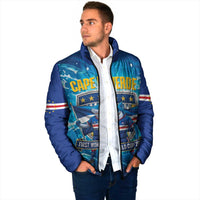 Blue Shark Cape Verde Football Padded Jacket First World Cup 2026 - Wonder Print Shop