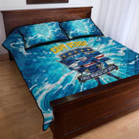 Blue Shark Cape Verde Football Quilt Bed Set First World Cup 2026 - Wonder Print Shop