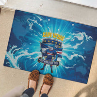 Blue Shark Cape Verde Football Rubber Doormat First World Cup 2026 - Wonder Print Shop