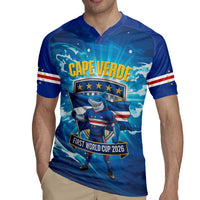 Blue Shark Cape Verde Football Rugby Jersey First World Cup 2026 - Wonder Print Shop