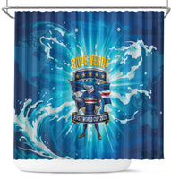 Blue Shark Cape Verde Football Shower Curtain First World Cup 2026 - Wonder Print Shop