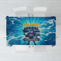Blue Shark Cape Verde Football Tablecloth First World Cup 2026 - Wonder Print Shop