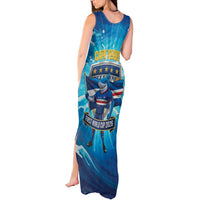 Blue Shark Cape Verde Football Tank Maxi Dress First World Cup 2026 - Wonder Print Shop