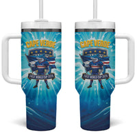 Blue Shark Cape Verde Football Tumbler With Handle First World Cup 2026 - Wonder Print Shop