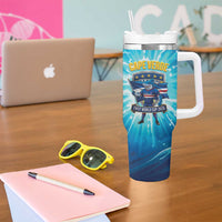 Blue Shark Cape Verde Football Tumbler With Handle First World Cup 2026 - Wonder Print Shop