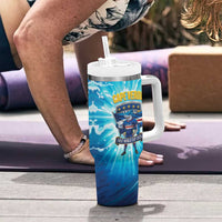 Blue Shark Cape Verde Football Tumbler With Handle First World Cup 2026 - Wonder Print Shop