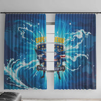 Blue Shark Cape Verde Football Window Curtain First World Cup 2026 - Wonder Print Shop