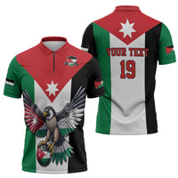 Custom World Football 2026 Jordan Zipper Polo Shirt Eagle Rising Road To Champion - Wonder Print Shop