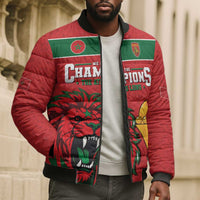 Morocco Champions Football Custom Bomber Puffer Jacket Atlas Lions Rise