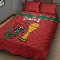 Morocco Champions Football Quilt Bed Set Atlas Lions Rise