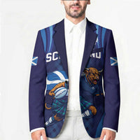 Custom Rugby Scotland Blazer Highland Cow Mascot Go Scottish